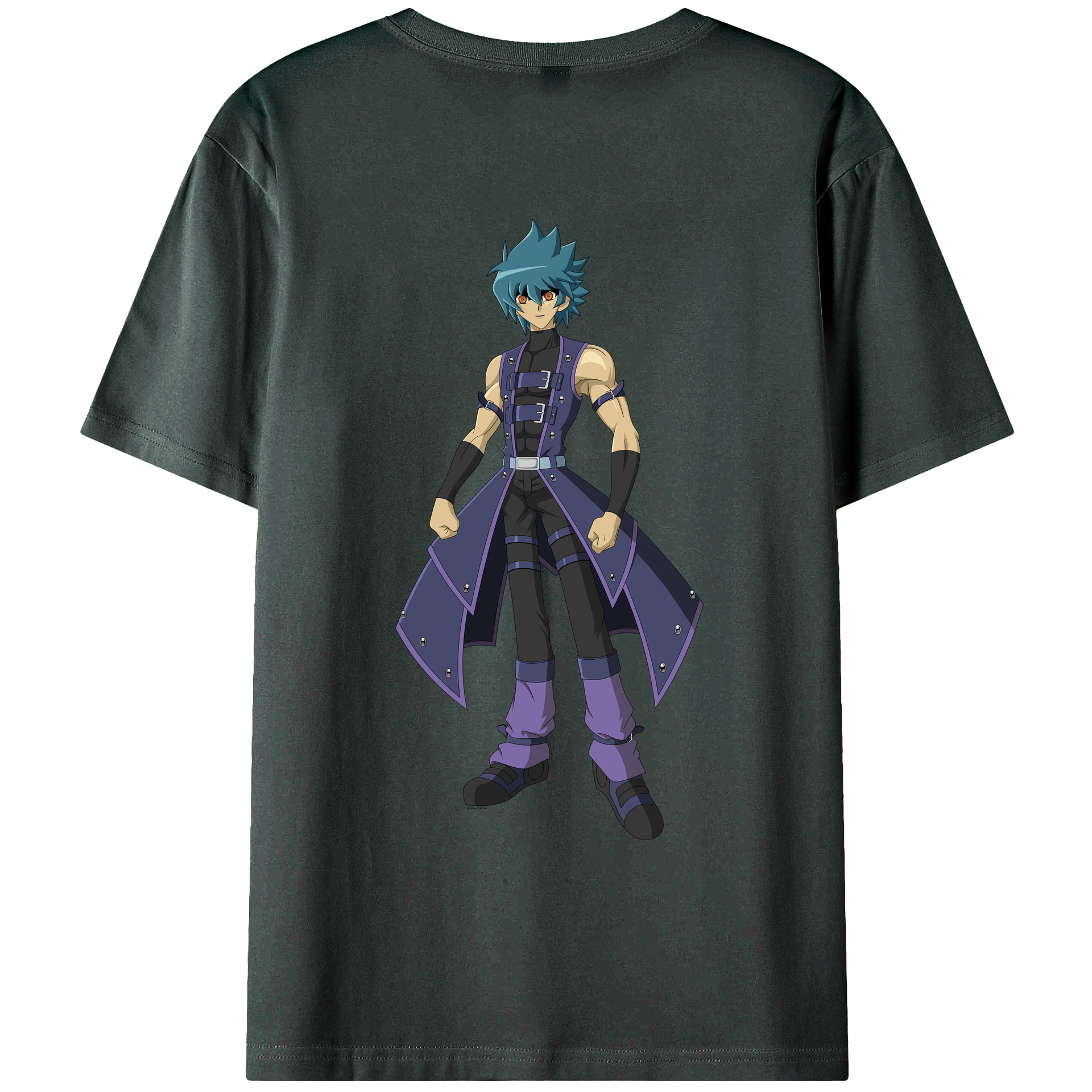 （画像用） 遊☆戯☆王 Yu-Gi-Oh! 綿100％ メンズ半袖Tシャツ（バックプリント） 通気性